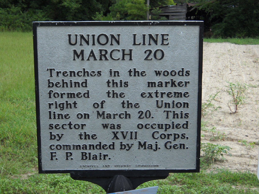 UNION LINE MARCH 20 WAR MEMORIAL MARKER
