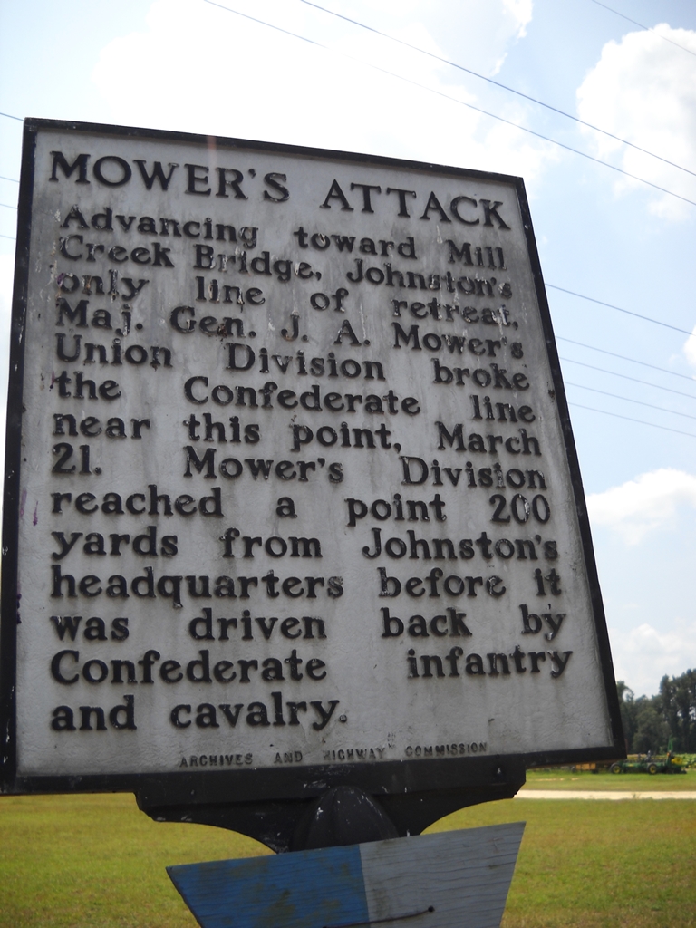 MOWER’S ATTACK WAR MEMORIAL MARKER