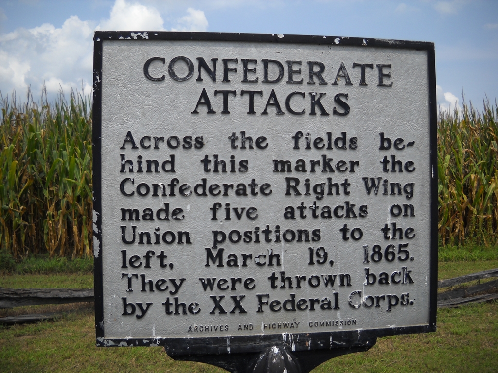 CONFEDERATE ATTACKS WAR MEMORIAL MARKER