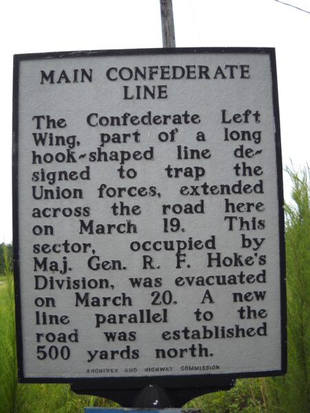MAIN CONFEDERATE LINE WAR MEMORIAL MARKER