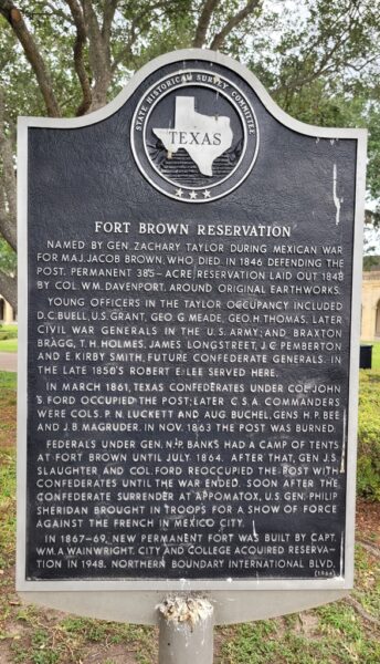 FORT BROWN RESERVATION WAR MEMORIAL MARKER