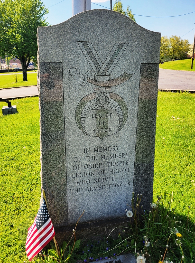 OSIRIS TEMPLE LEGION OF HONOR WAR MEMORIAL