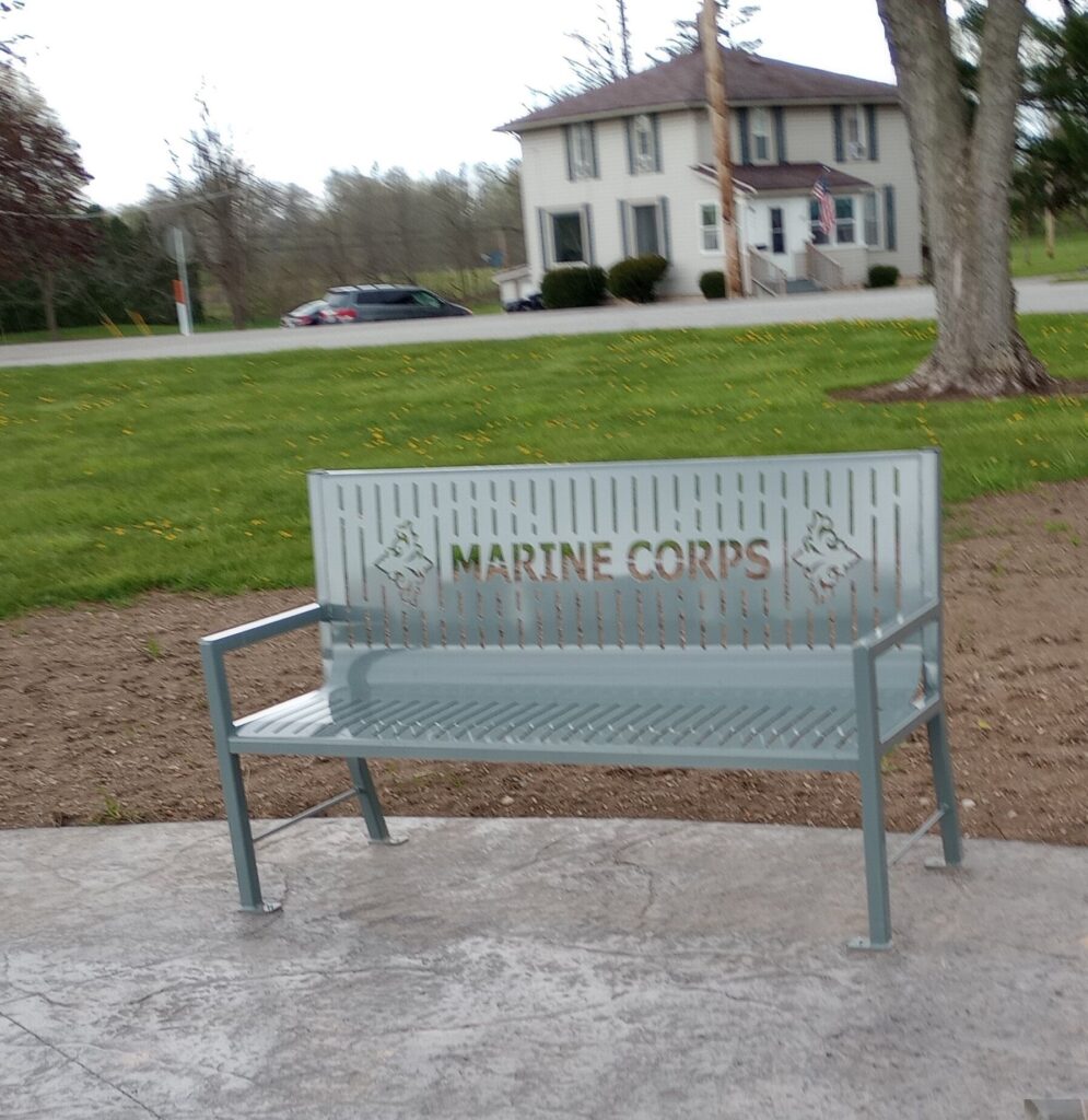 WATERLOO, IN VETERANS MEMORIAL BENCH A