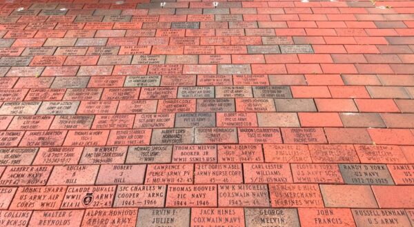 WAYNE COUNTY WORLD WAR II MEMORIAL BRICKS SECTION K