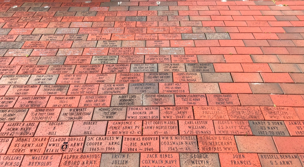 WAYNE COUNTY WORLD WAR II MEMORIAL BRICKS SECTION K
