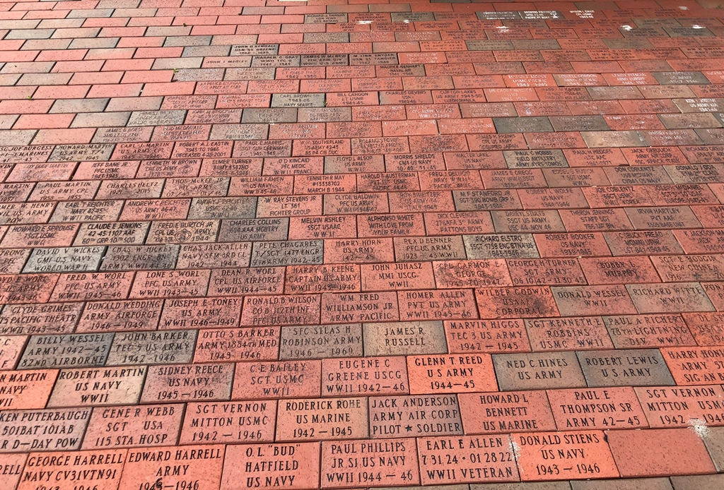 WAYNE COUNTY WORLD WAR II MEMORIAL BRICKS SECTION G