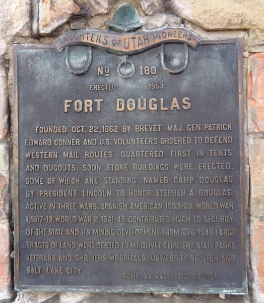 FORT DOUGLAS MEMORIAL PLAQUE