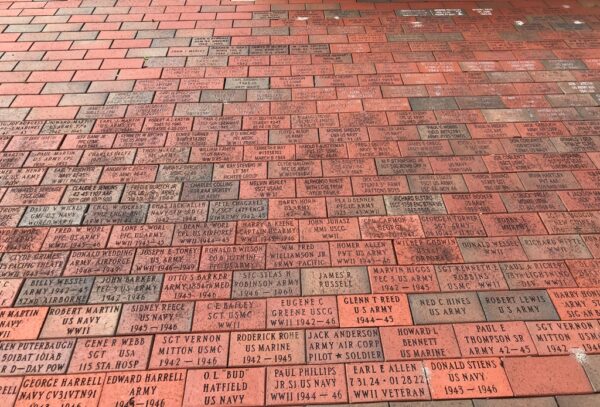 WAYNE COUNTY WORLD WAR II MEMORIAL BRICKS SECTION E