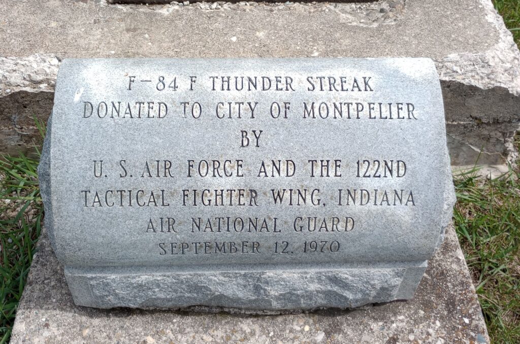 F-84 F THUNDER STREAK MEMORIAL AIRCRAFT STONE