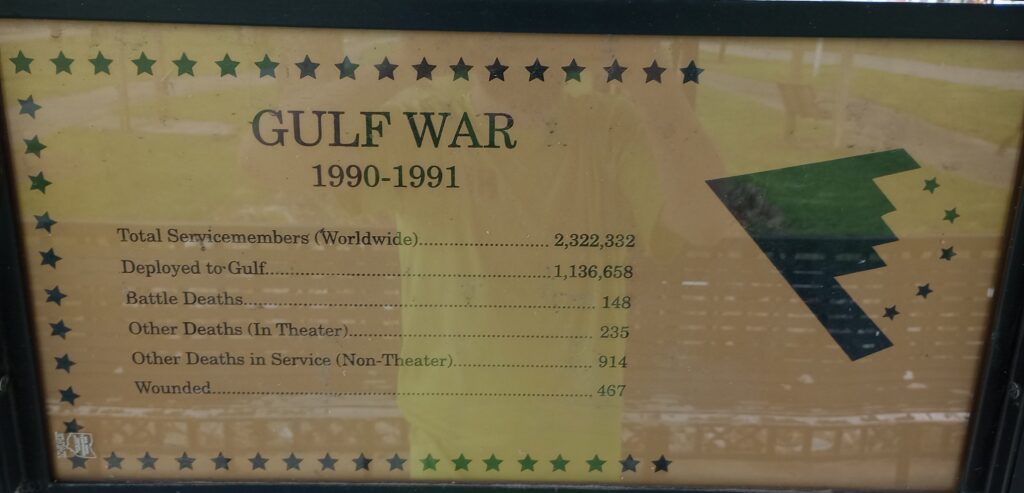 GULF WAR 1990-1991 WAR MEMORIAL PLAQUE