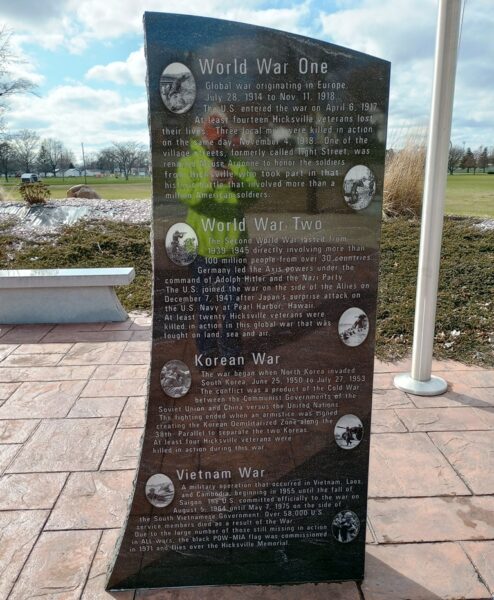 HICKSVILLE WAR VETERANS MEMORIAL