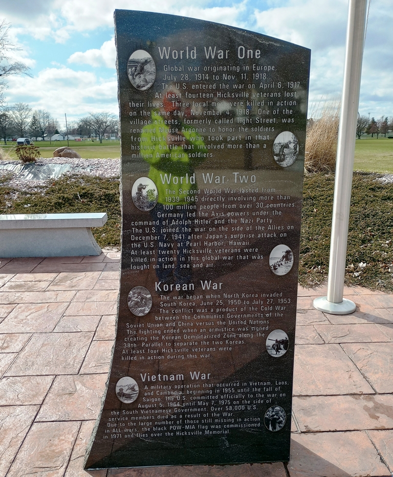 HICKSVILLE WAR VETERANS MEMORIAL