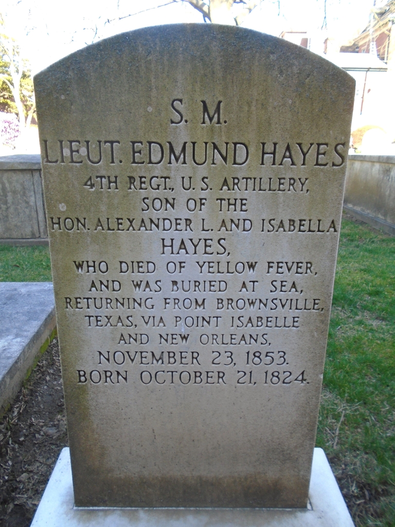 S.M. LIEUT. EDMUND HAYES MEMORIAL CEMETERY STONE