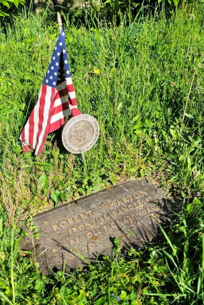 ROBERT WHARTON REVOLUTIONARY WAR SOLDIER MEMORIAL CEMETRY STONE