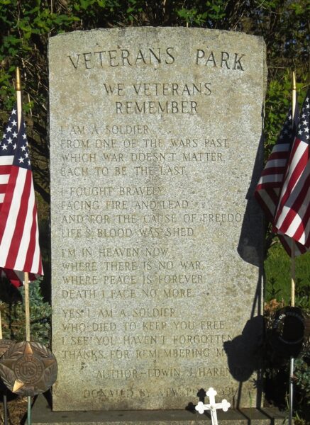 HONESDALE VETERANS PARK MEMORIAL STONE