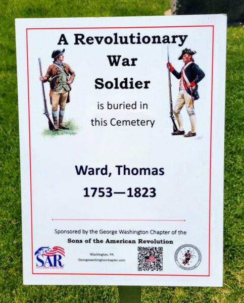 A REVOLUTIONARY WAR SOLDIER BURIED IN ELDERSVILLE UNITED METHODIST CHURCH CEMETERY MEMORIAL PLAQUE