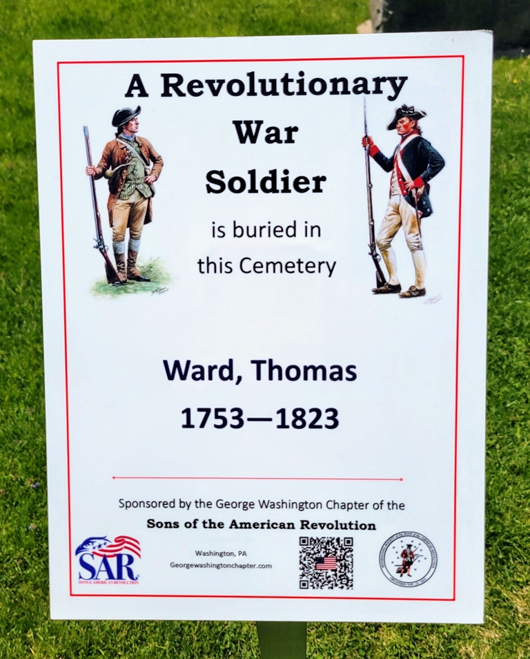 A REVOLUTIONARY WAR SOLDIER BURIED IN ELDERSVILLE UNITED METHODIST CHURCH CEMETERY MEMORIAL PLAQUE