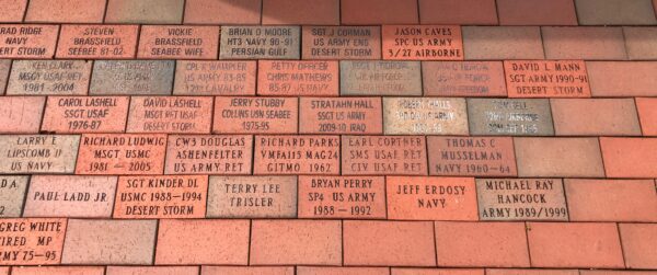 UNITED STATES CONFLICTS 1980-1996 MEMORIAL BRICKS SECTION C