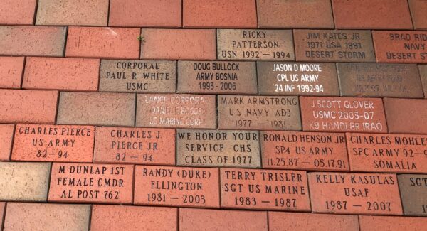 UNITED STATES CONFLICTS 1980-1996 MEMORIAL BRICKS SECTION A