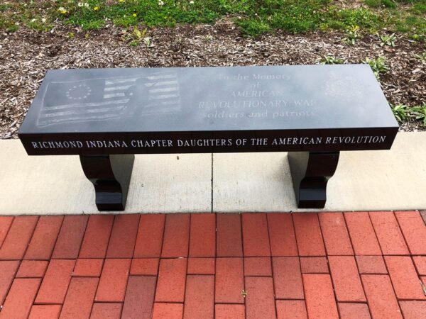 AMERICAN REVOLUTIONARY WAR SOLDIERS AND PATRIOTS MEMORIAL BENCH