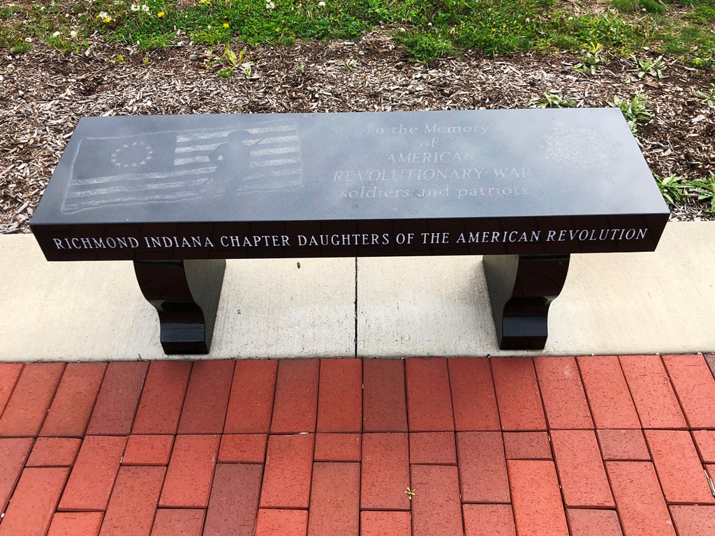 AMERICAN REVOLUTIONARY WAR SOLDIERS AND PATRIOTS MEMORIAL BENCH
