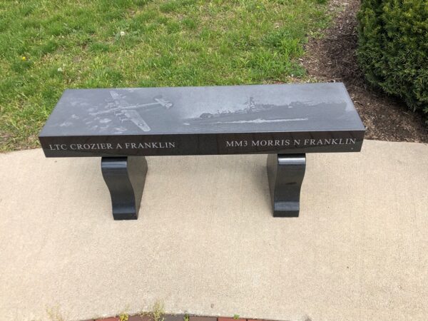 LTC CROZIER A FRANKLIN WAR MEMORIAL BENCH