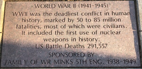 WORLD WAR II (1941-1945) MEMORIAL TABLET