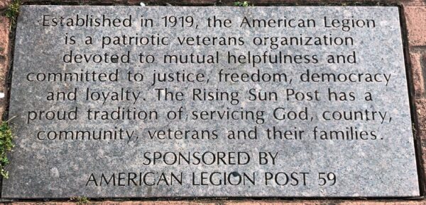 AMERICAN LEGION POST 59 MEMORIAL TABLET