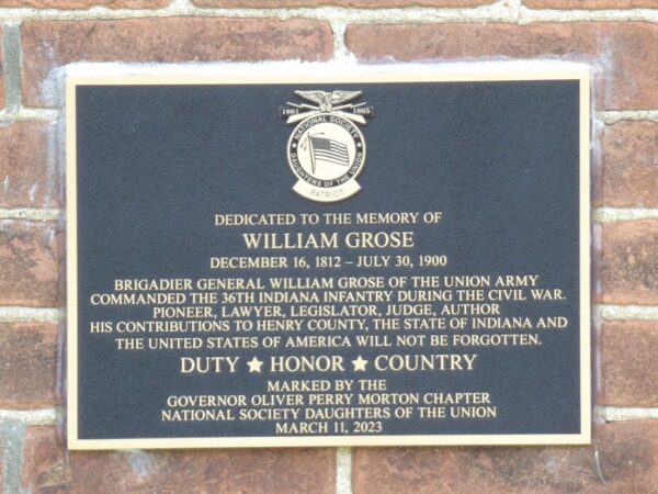 WILLIAM GROSE WAR MEMORIAL PLAQUE