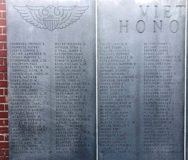 MEMPHIS VIETNAM HONOR ROLL MEMORIAL SECTION A