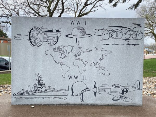 CLAY COUNTY SOUTH DAKOTA VETERANS MEMORIAL STONE B