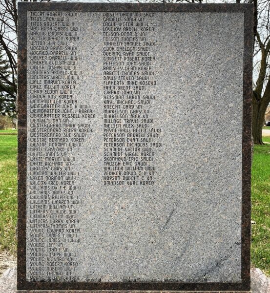 WAKONDA VETERANS MEMORIAL STONE E