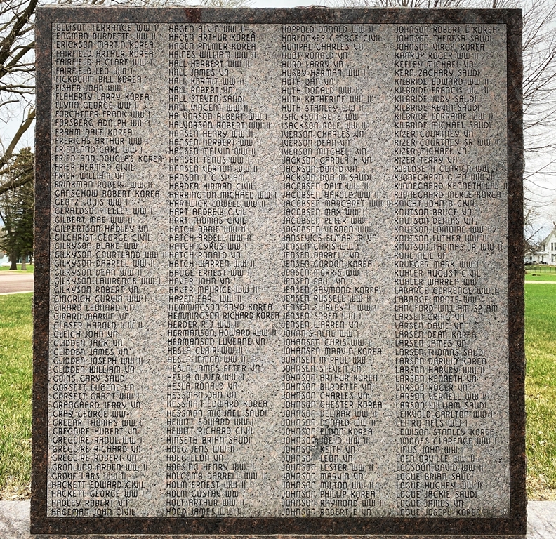 WAKONDA VETERANS MEMORIAL STONE C