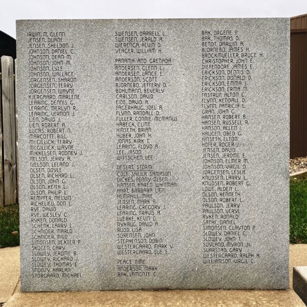 IRENE VETERANS MEMORIAL STONE G