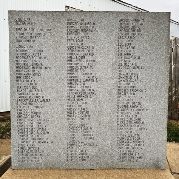 IRENE VETERANS MEMORIAL STONE D