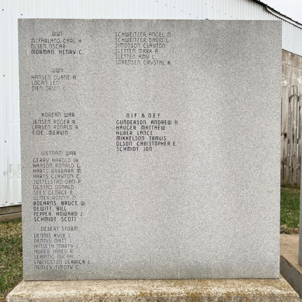 IRENE VETERANS MEMORIAL STONE C