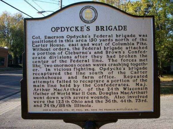 OPDYCKE’S BRIGADE WAR MEMORIAL MARKER