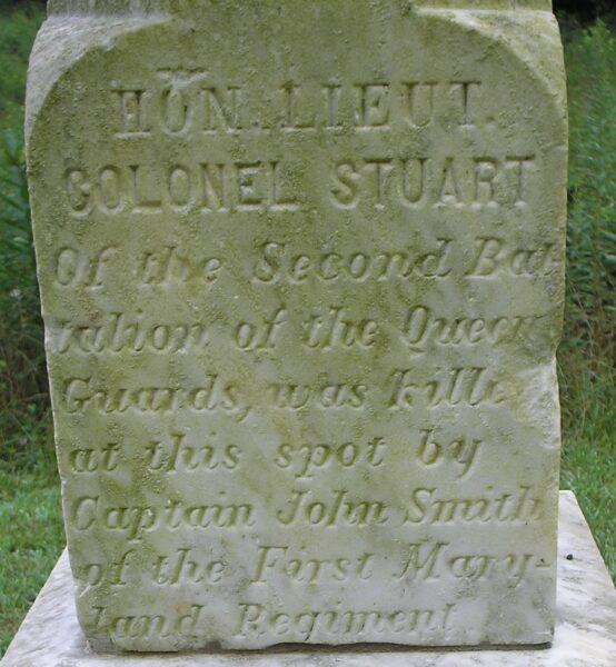 HON. LIEUT. COLONEL STUART REVOLUTIONARY WAR MEMORIAL STONE