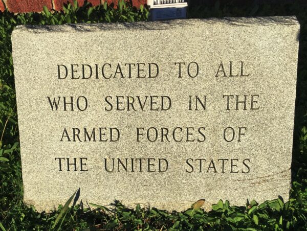 EUGENE BASIL GLOVER AMERICAN LEGION POST 298 ALL VETERANS MEMORIAL FLAGPOLE STONE