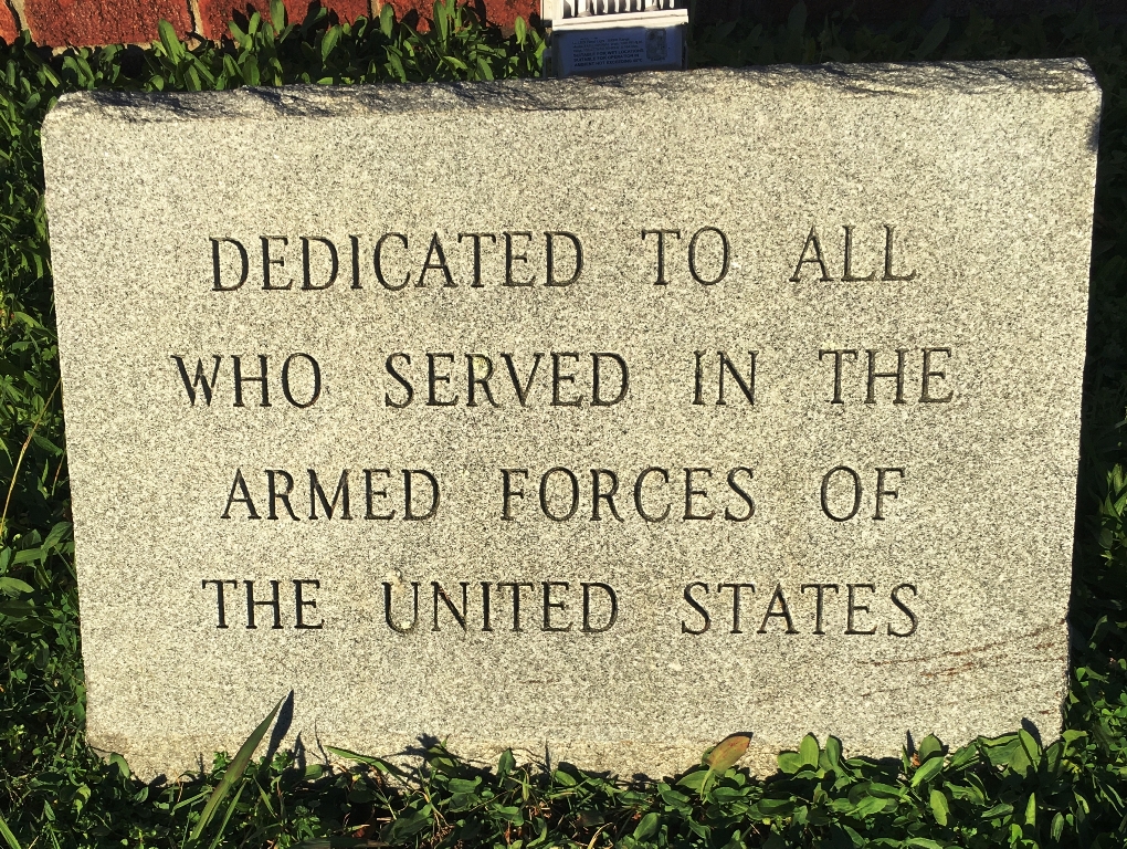 EUGENE BASIL GLOVER AMERICAN LEGION POST 298 ALL VETERANS MEMORIAL FLAGPOLE STONE