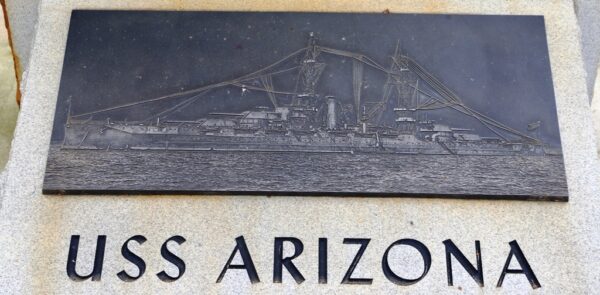 FLORENCE USS ARIZONA WAR MEMORIAL TABLET B