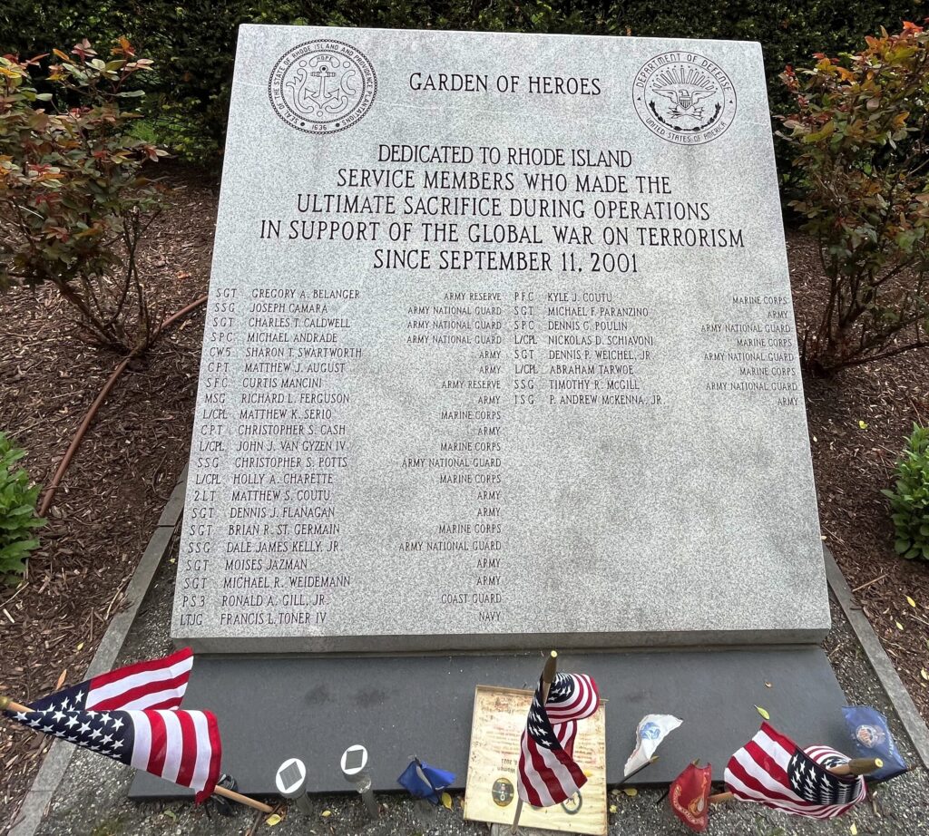 GARDEN OF HEROES WAR MEMORIAL STONE