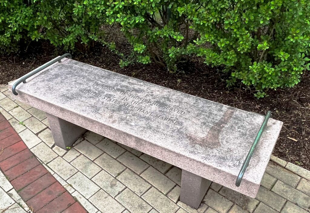 UNITED STATES MERCHANT MARINE WAR MEMORIAL BENCH