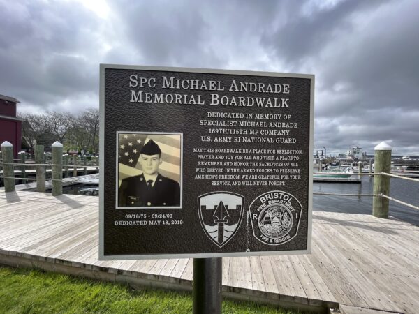 SPC MICHAEL ANDREDE MEMORIAL BOARDWALK PLAQUE