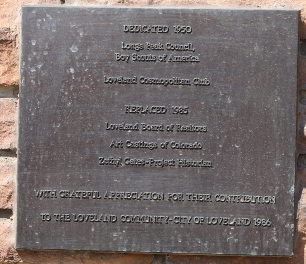 LOVELAND REPLICA OF THE STATUE OF LIBERTY MEMORIAL PLAQUE B