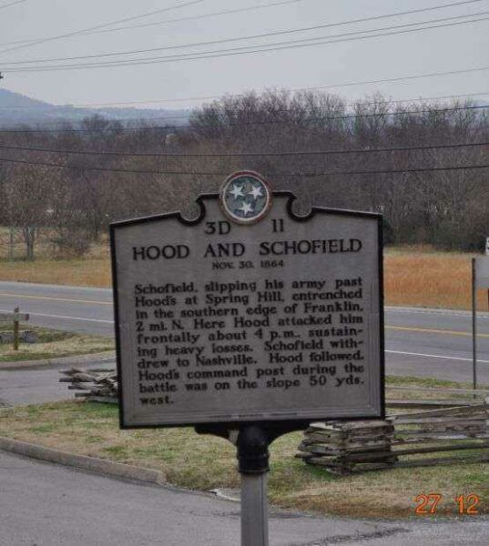 HOOD AND SCHOFIELD WAR MEMORIAL MARKER