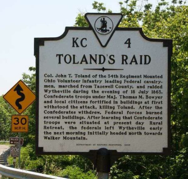 TOLAND’S RAID WAR MEMORIAL MARKER