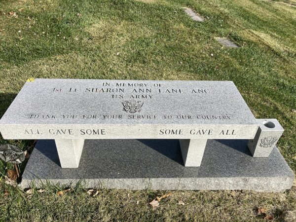 1ST LT SHARON ANN LANE ANC WAR MEMORIAL BENCH