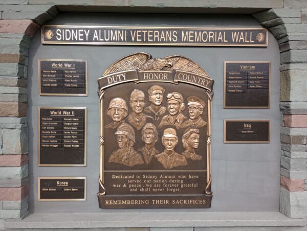SIDNEY ALUMNI VETERANS MEMORIAL WALL