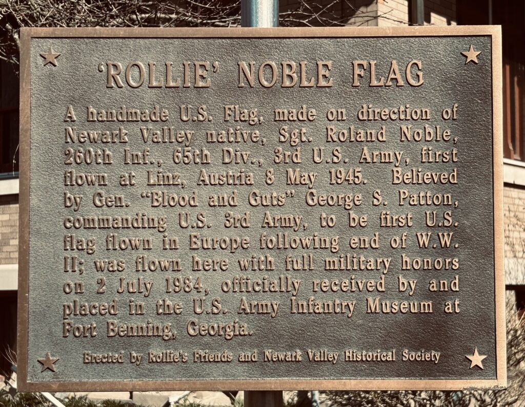 ROLLIE’ NOBLE FLAG WAR MEMORIAL PLAQUE